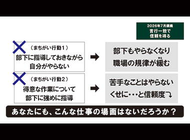 言行一致で信頼を得る