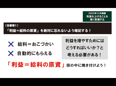 利益を上げることを強く意識する